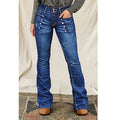 European and American women's jeans with trendy high street button design slim fit and slimming temperament micro flared pants