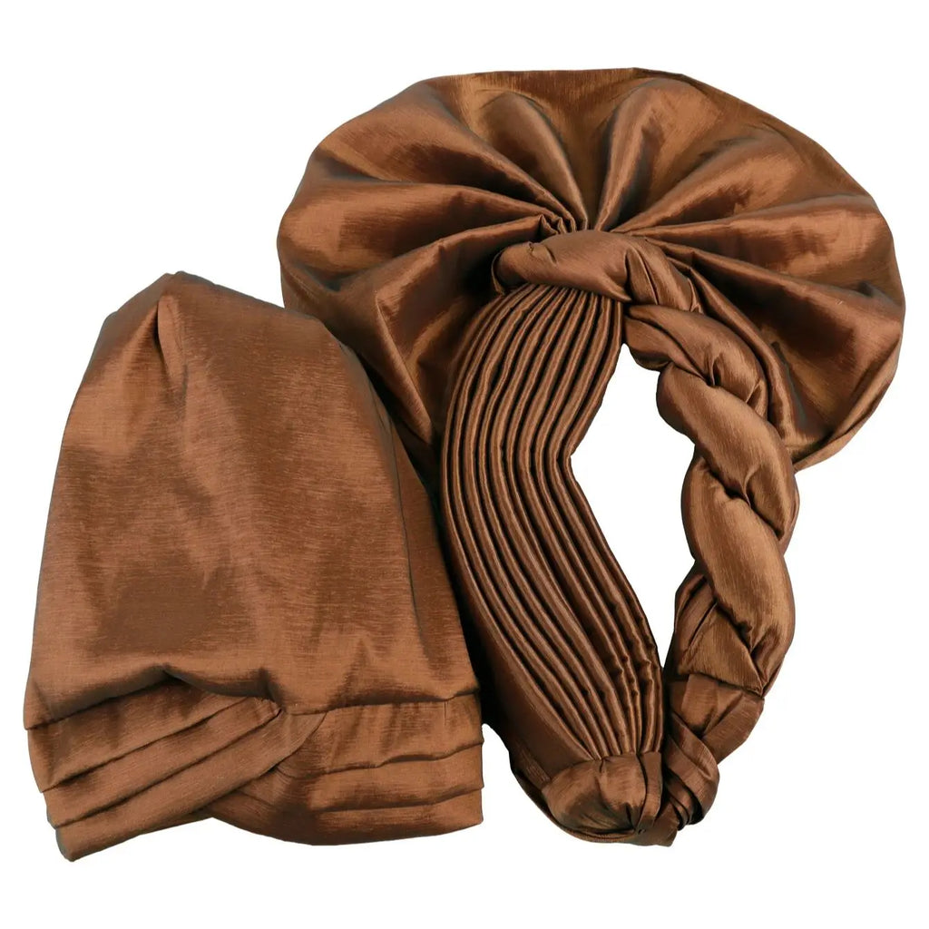 African Auto Gele Headtie Nigeria Women's Head Wraps Wedding Party Headpiece Women Turban Cap