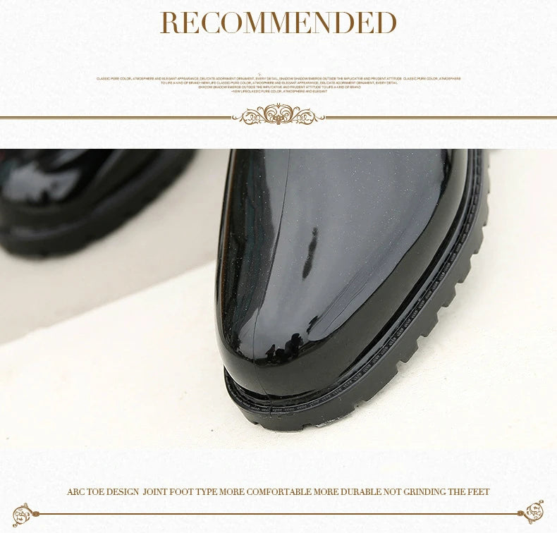 2023 New Women Rain Boots Lady Rain Water Shoes Ourdoor Rainboots  Italianate Pvc Rubber Rainboots Lady Waterproof Shoes