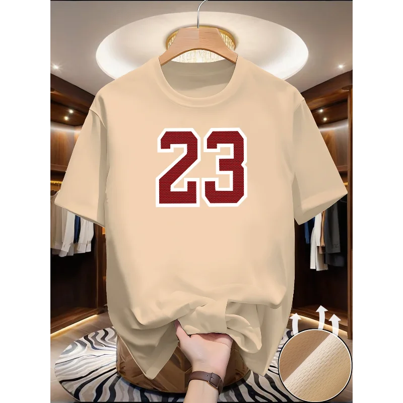 Summer New Design - Simple Digital Print Pattern - Soft and Comfortable - Breathable and Sweat-Wicking - Men's Sport T-Shirt.