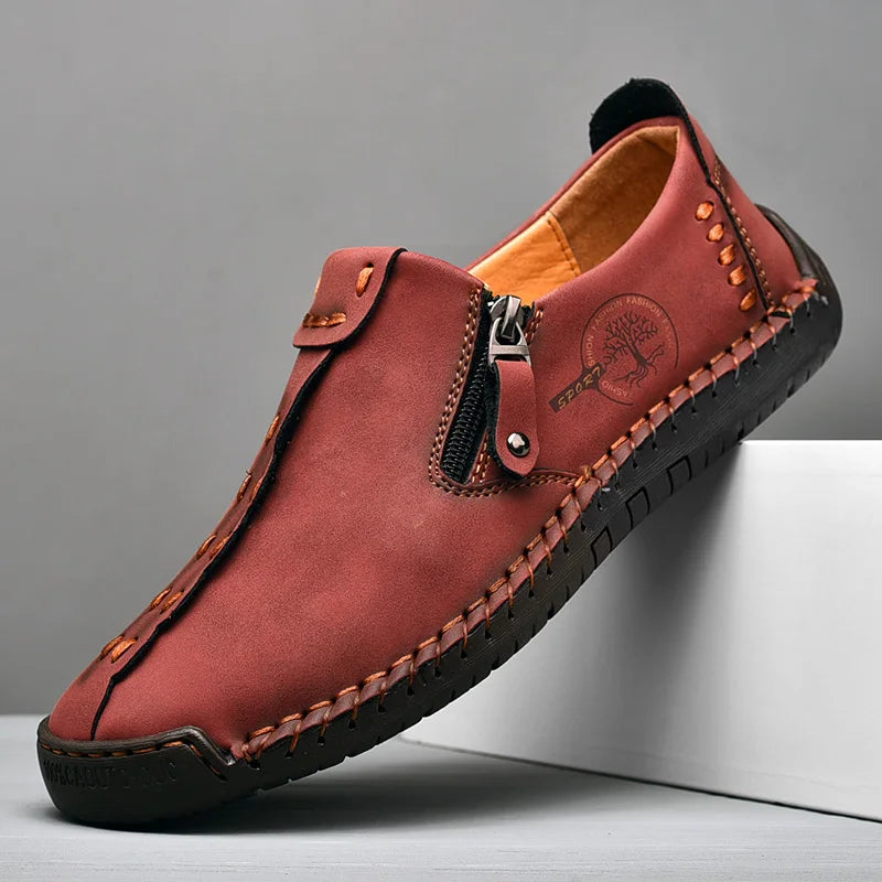 Men Casual Leather Shoes Comfortable Anti-slip Flat Shoes Soft Leather Shoes Hot Sales Free Delivery of Men Shoes In Large Size