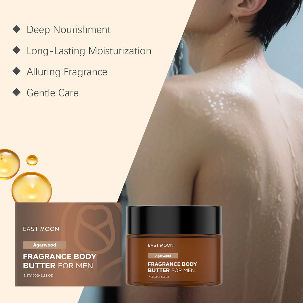 Men's Scented Body Lotion Sandalwood Extract Improves Skin Elasticity Radiance Non Greasy Fast Absorption For Dry Skin