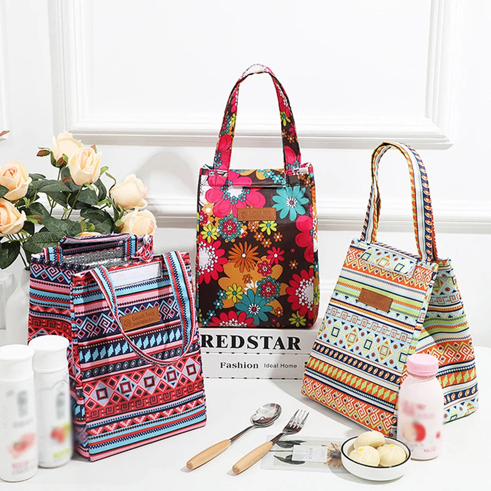 Insulated Thermal Lunch Bags For Men Women Breakfast Lunch Box Organizer Waterproof Camping Food Drink Cooler Bag Picnic Travel