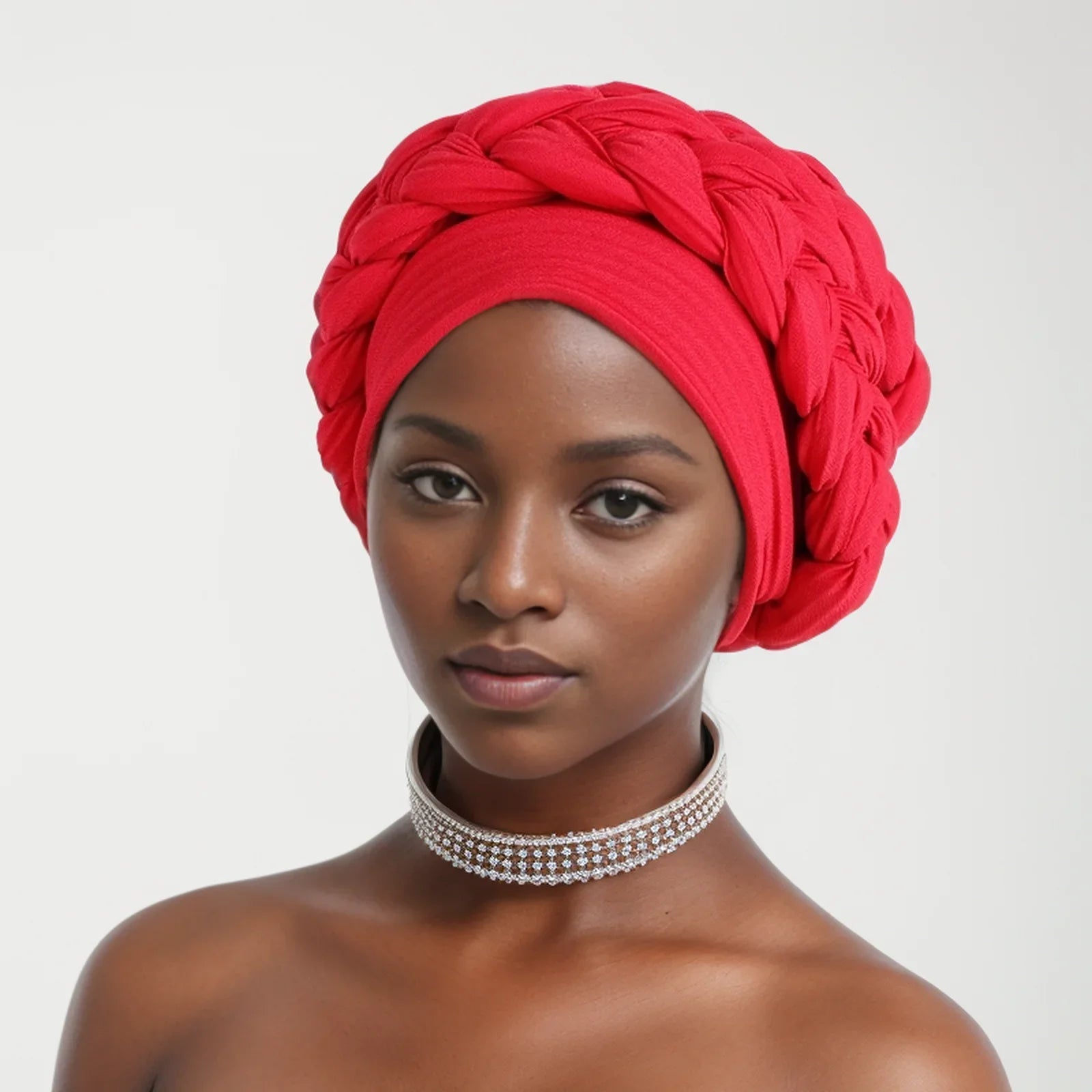 Nigeria Wrap Head Bonnet Ready to Wear Female Headtie Autogele 2024 Soft Fabric Braid Halo Turban Cap African Women's Head Wraps