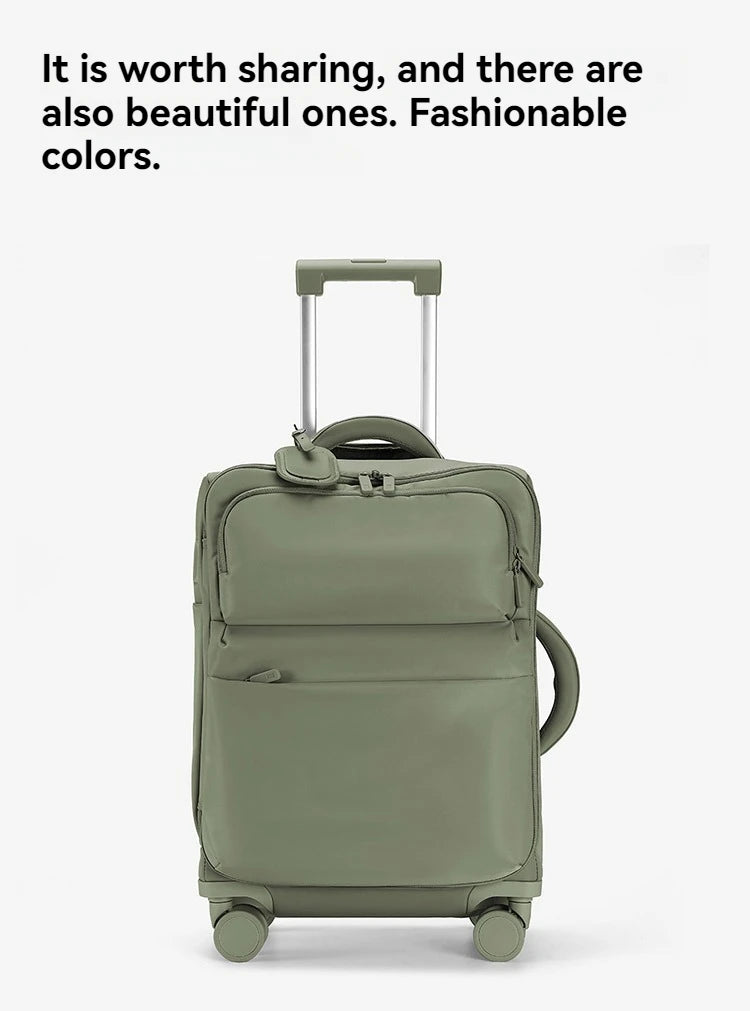 Luggage trolley case, women's 2025 new boarding box, 20 inch ultra light cloth luggage, password travel box, universal wheel