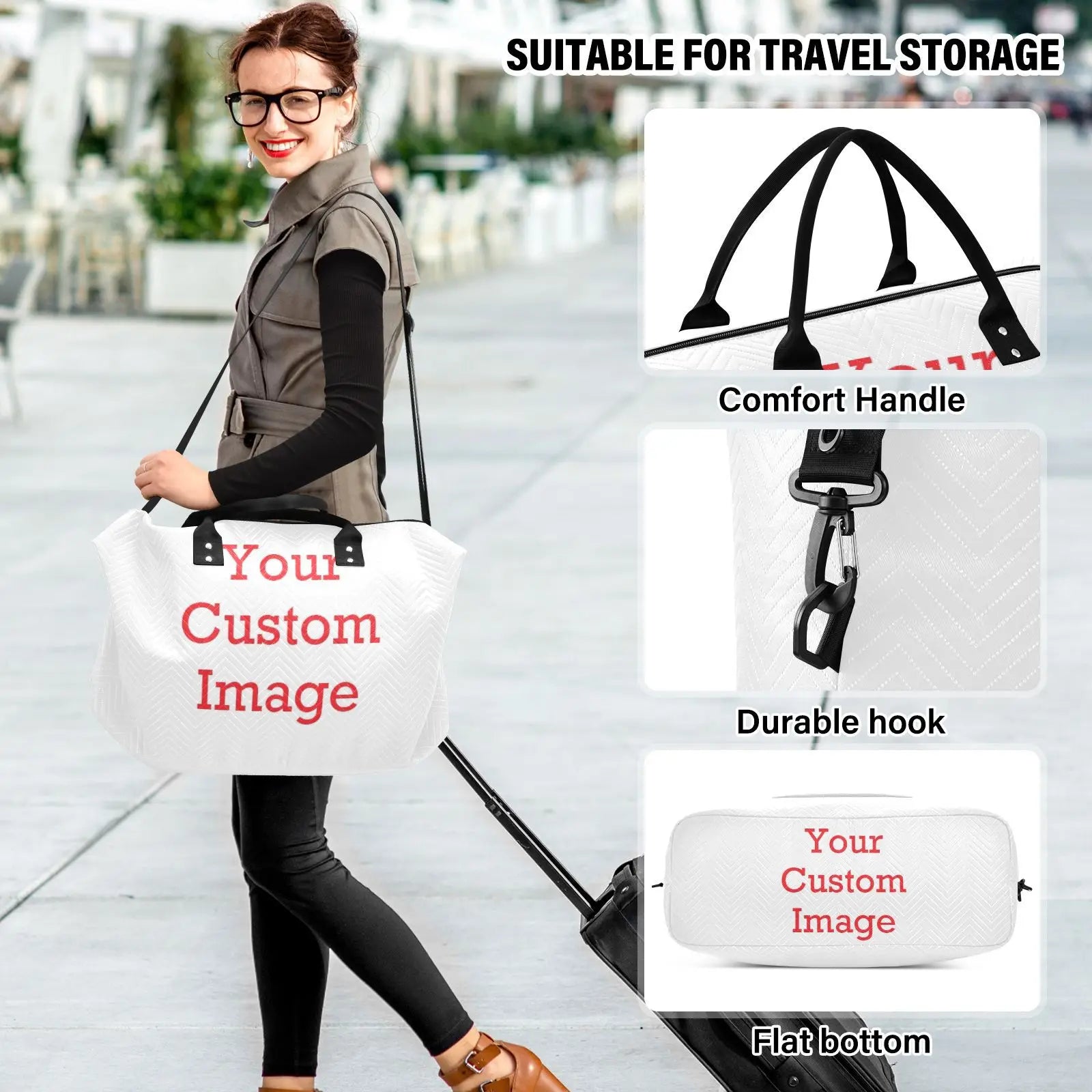 Weekender Bags for Women Custom images Large Overnight Bag Sports Travel Duffel Bag Carry on Luggage Bag For Travel Business Gym