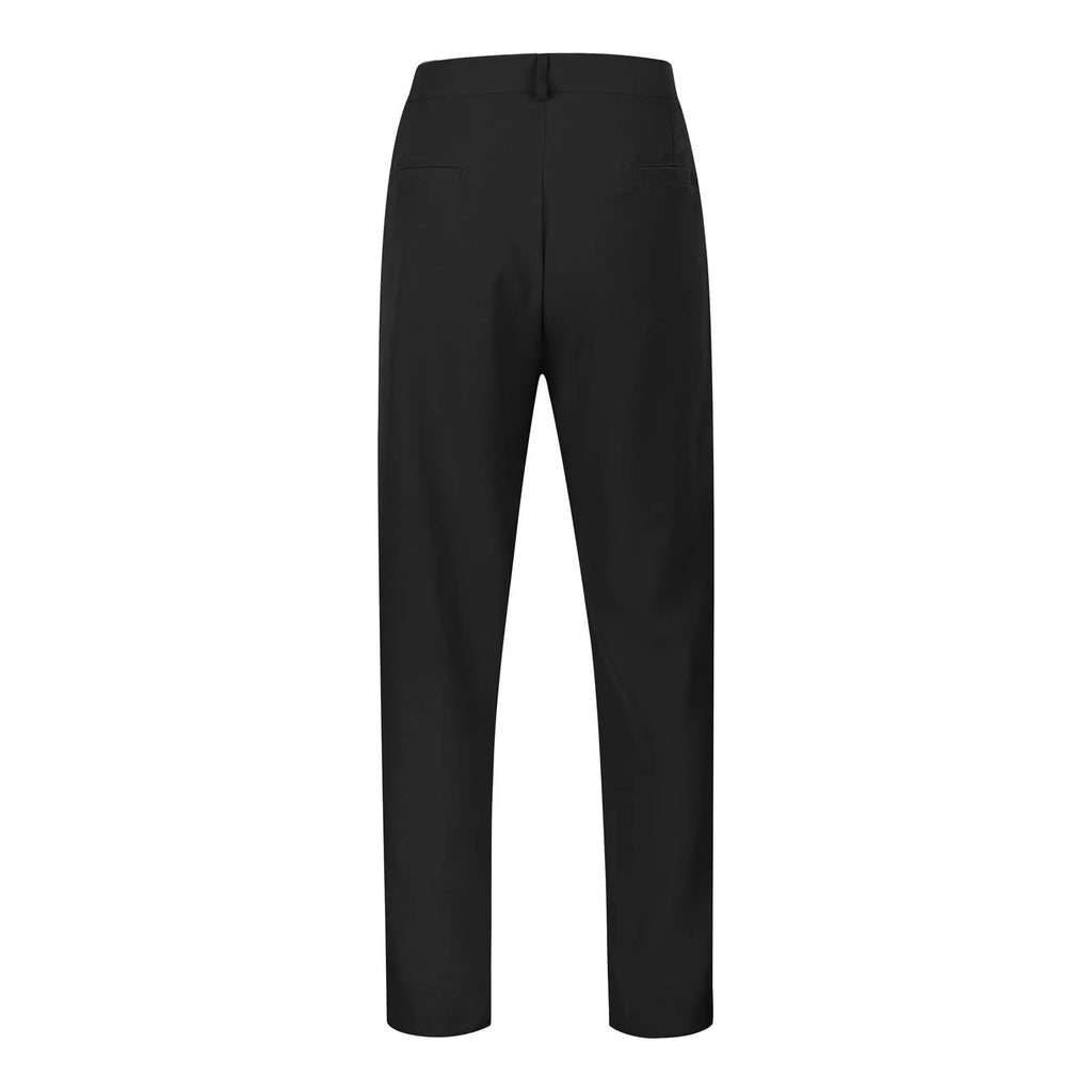 Men's Suit Trousers Fashionable Straight Leg Breathable Casual Pants Pure Color Pocket Trousers Daily Wear Comfortable Fit