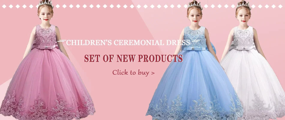 4-12 years old Dress up dance party girl dress tulle girl wedding dress elegant girl party dress kids Christmas dress