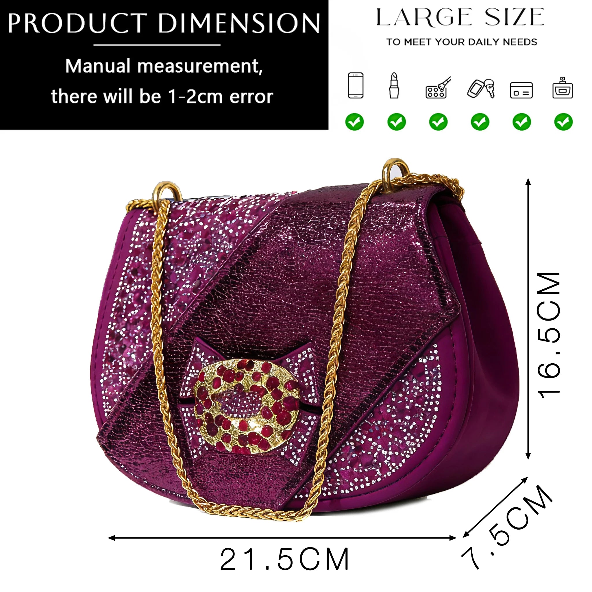 Nigeria Design Open Toe High Heels & Bag Set Gold Color blocking Hot Rhinestones Fashion Elegant Sexy High Heels