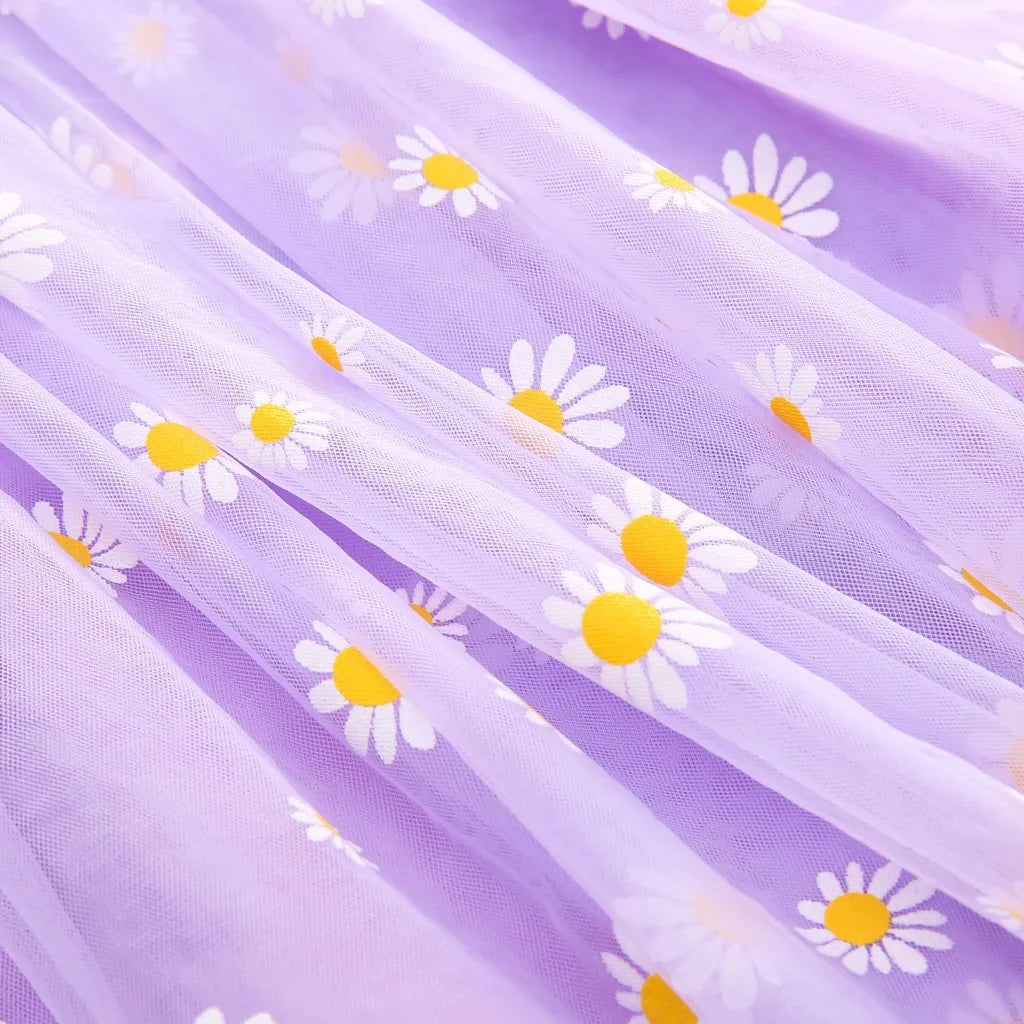 KEAIYOUHUO Summer Baby Girls Dresses Children Sling Daisy Printed Dress For Toddler Girl Princess Wedding Party Birthday Outfits