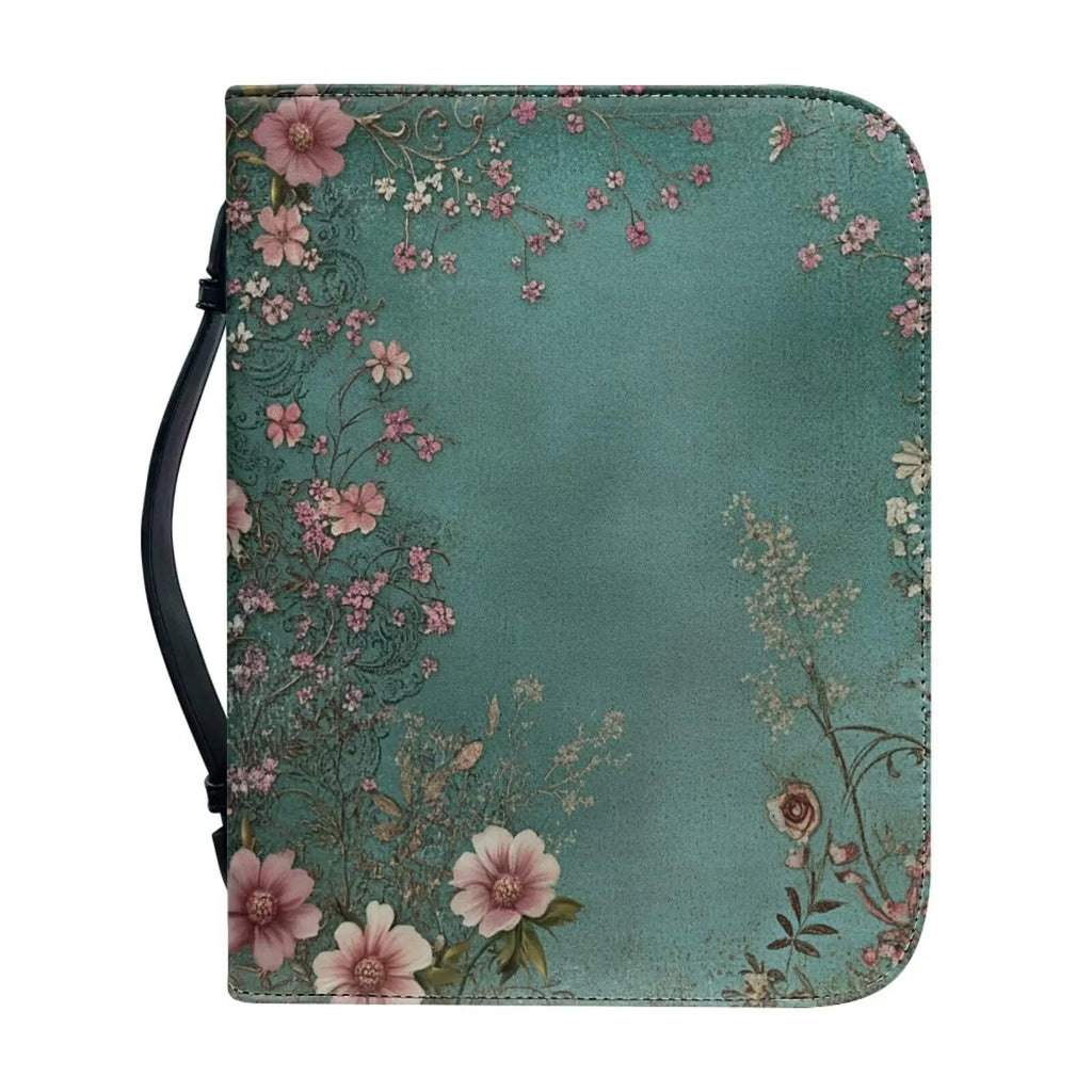 Bible Cover,Bible bag comes with a portable handle, Waterproof PU Leather Zipper Book Cover Bible Bag Bible Carrying Case M-2XL