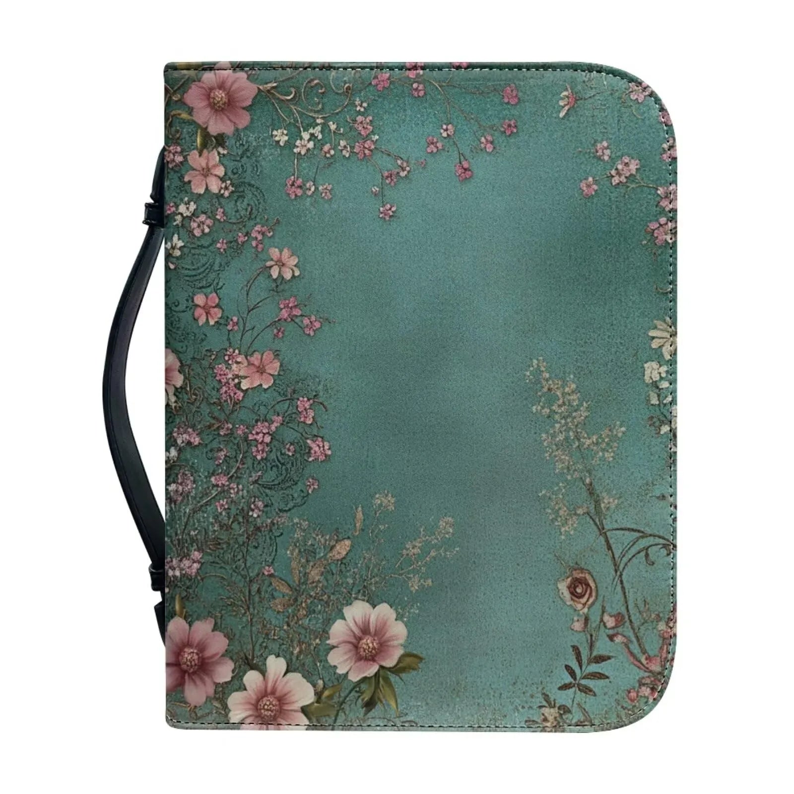 Bible Cover,Bible bag comes with a portable handle, Waterproof PU Leather Zipper Book Cover Bible Bag Bible Carrying Case M-2XL