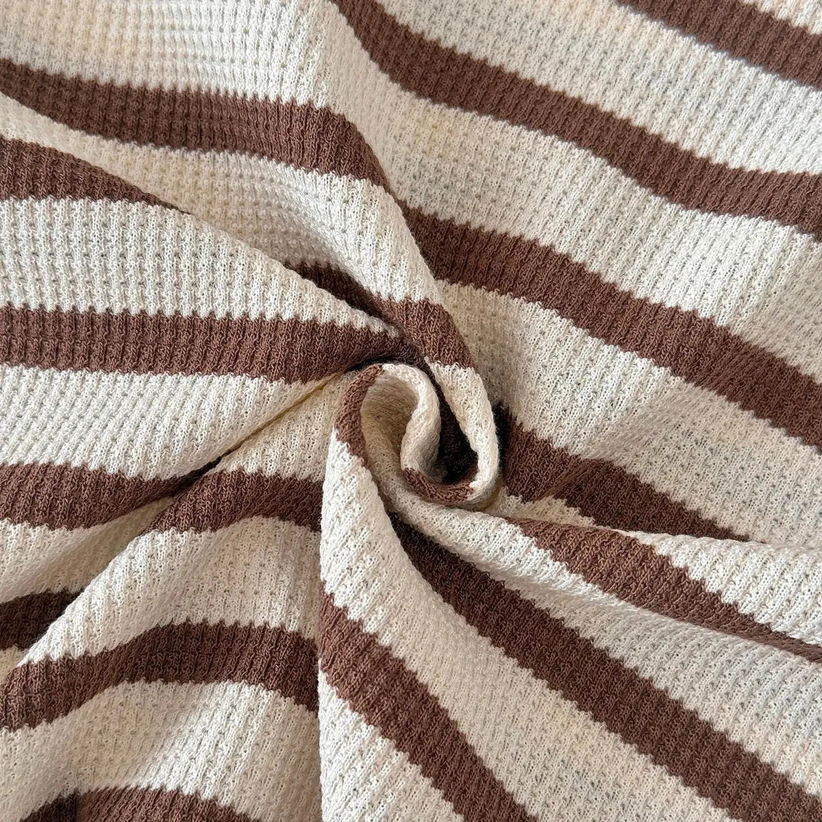 Summer Baby Clothes  Beige Color Boys Striped  T-shirt Shorts Set Breathable Girls Vest Short Sleeved Shorts Set 0-3Years