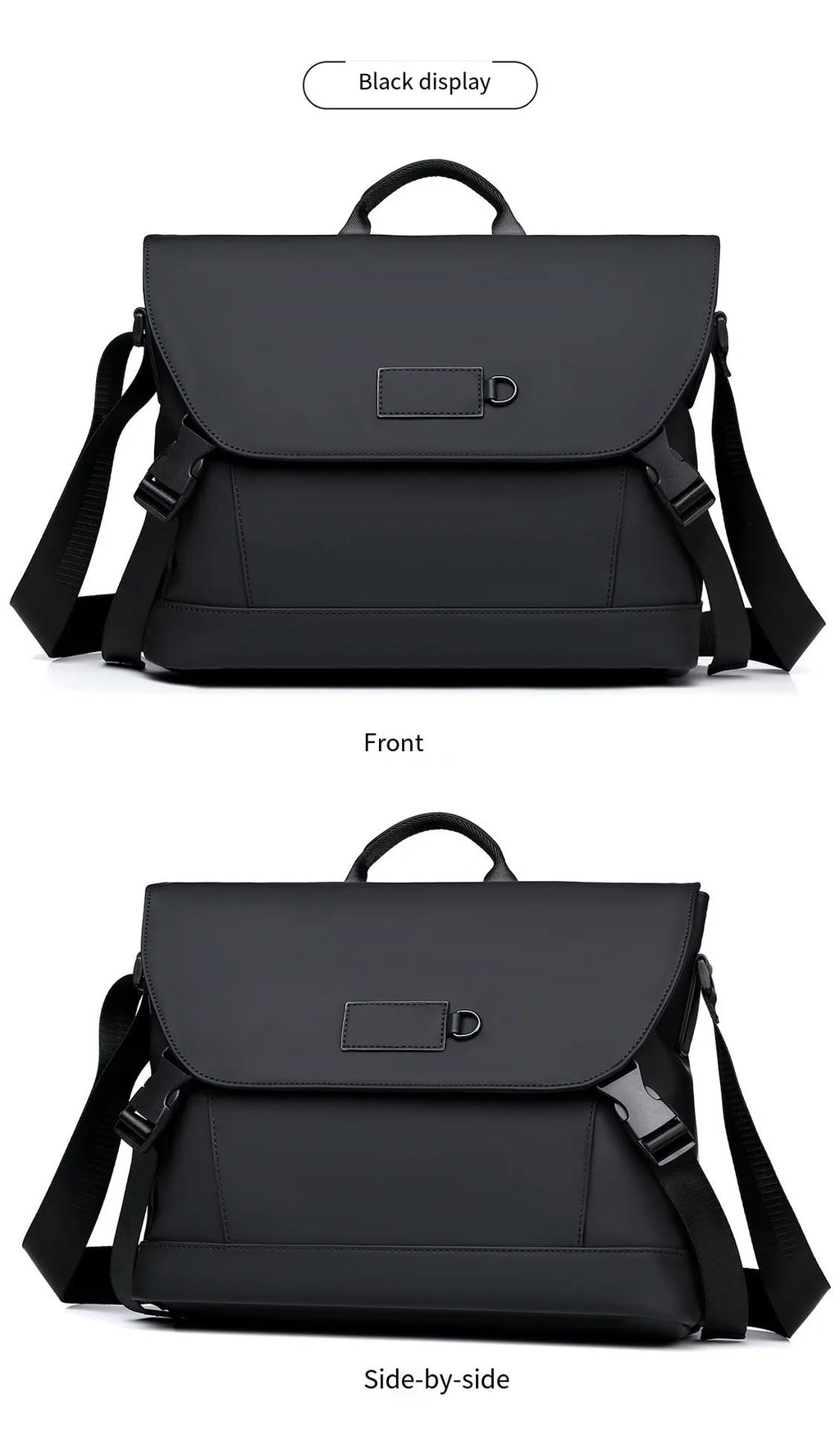 New Briefcase, High-End Business Crossbody Bag, Commuter Travel Backpack, Large-Capacity Shoulder Bag, Fashionable Water-Repellent Handbag, Laptop Bag, Solid Color Casual Bag