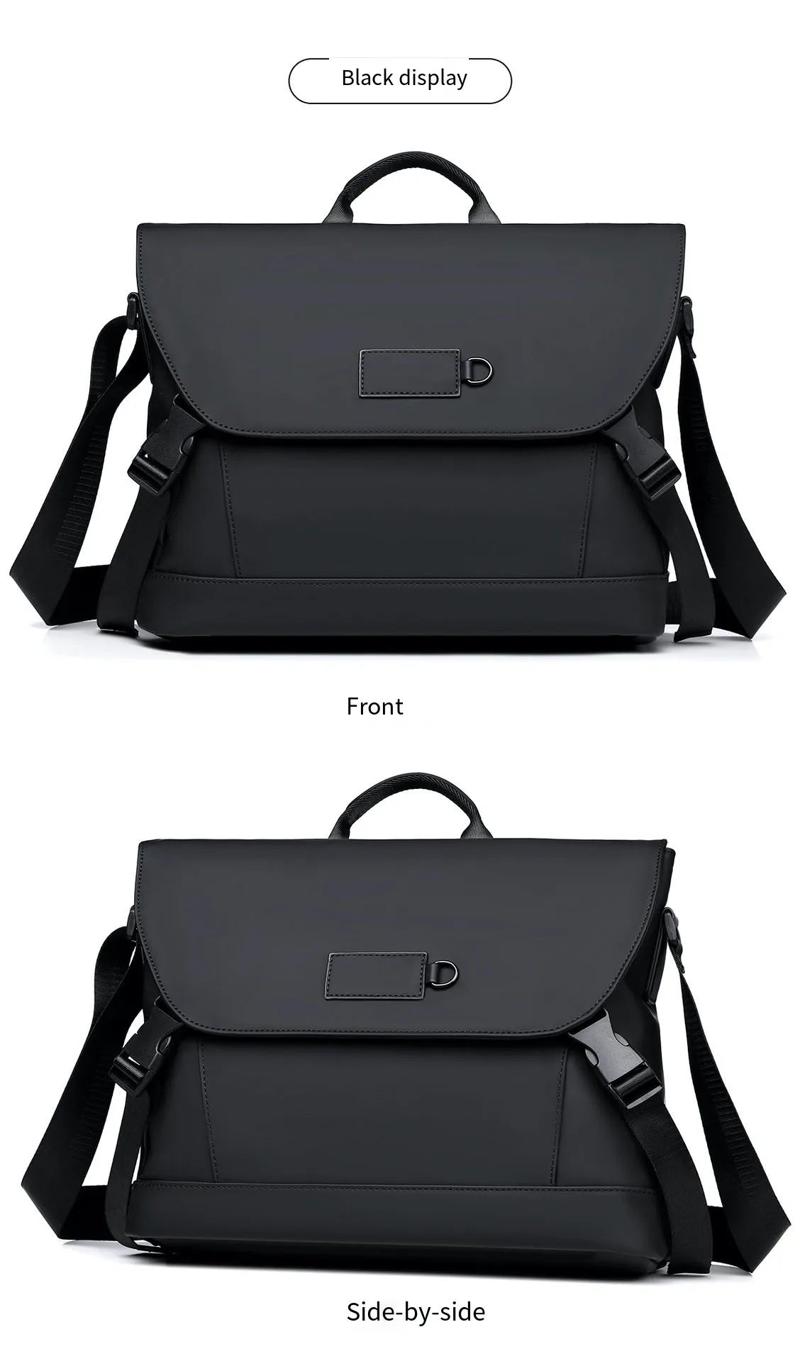 New Briefcase, High-End Business Crossbody Bag, Commuter Travel Backpack, Large-Capacity Shoulder Bag, Fashionable Water-Repellent Handbag, Laptop Bag, Solid Color Casual Bag