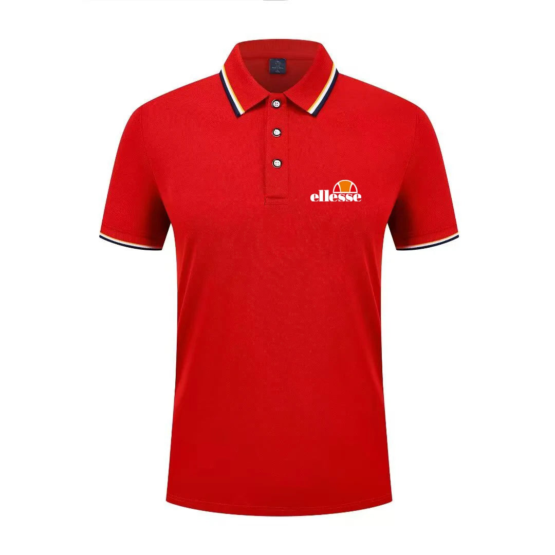 Golf men's collar knitted polo shirt, business casual men's short sleeved summer new clothing