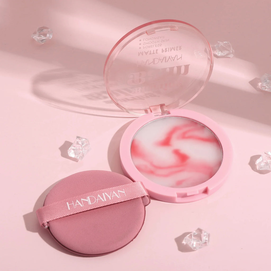 Waterproof Light Mist No-Powder Matte Concealer - Oil Control Brightening Complexion Setting Powder with Powder Puff for Makeup