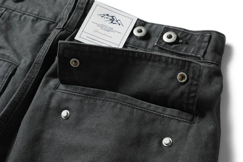 Men Streetwear Fashion Loose Casual Pure Cotton Wide Leg Baggy Pant Cityboy High Street Amikaji Cargo Pants Trousers