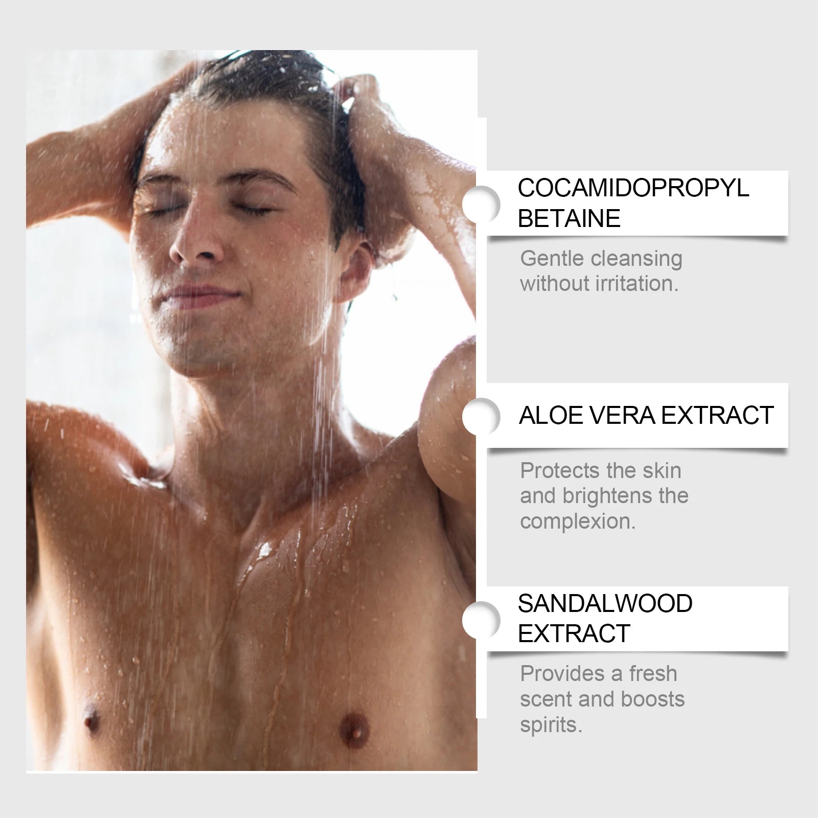OceAura 2-in-1 Shampoo & Body Wash for Men - Moisturizing Body Wash, Skin & Scalp Cleanser, Hair Shampoo