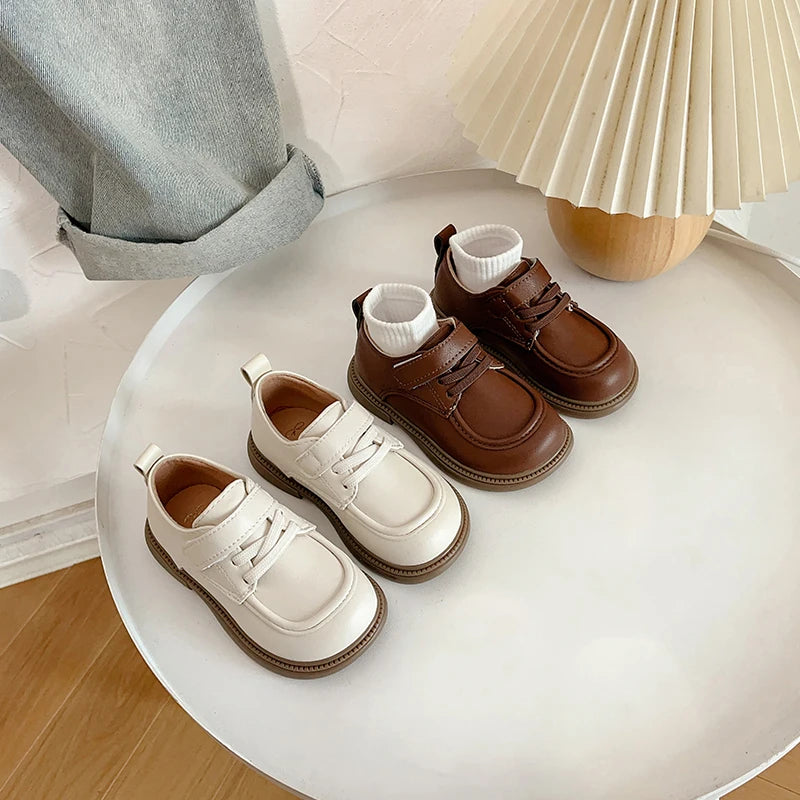 Boys Leather Shoes Kids School Performance Shoes Comfortable British Style Children Birthday Party Shoes 2025 Spring Autumn New
