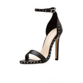 Women Sandals High Heels 2025 Summer Thin Heel PU Leather Rivet Peep Toe Sexy Party Shoes Sandalia Feminina Zapatos Mujer
