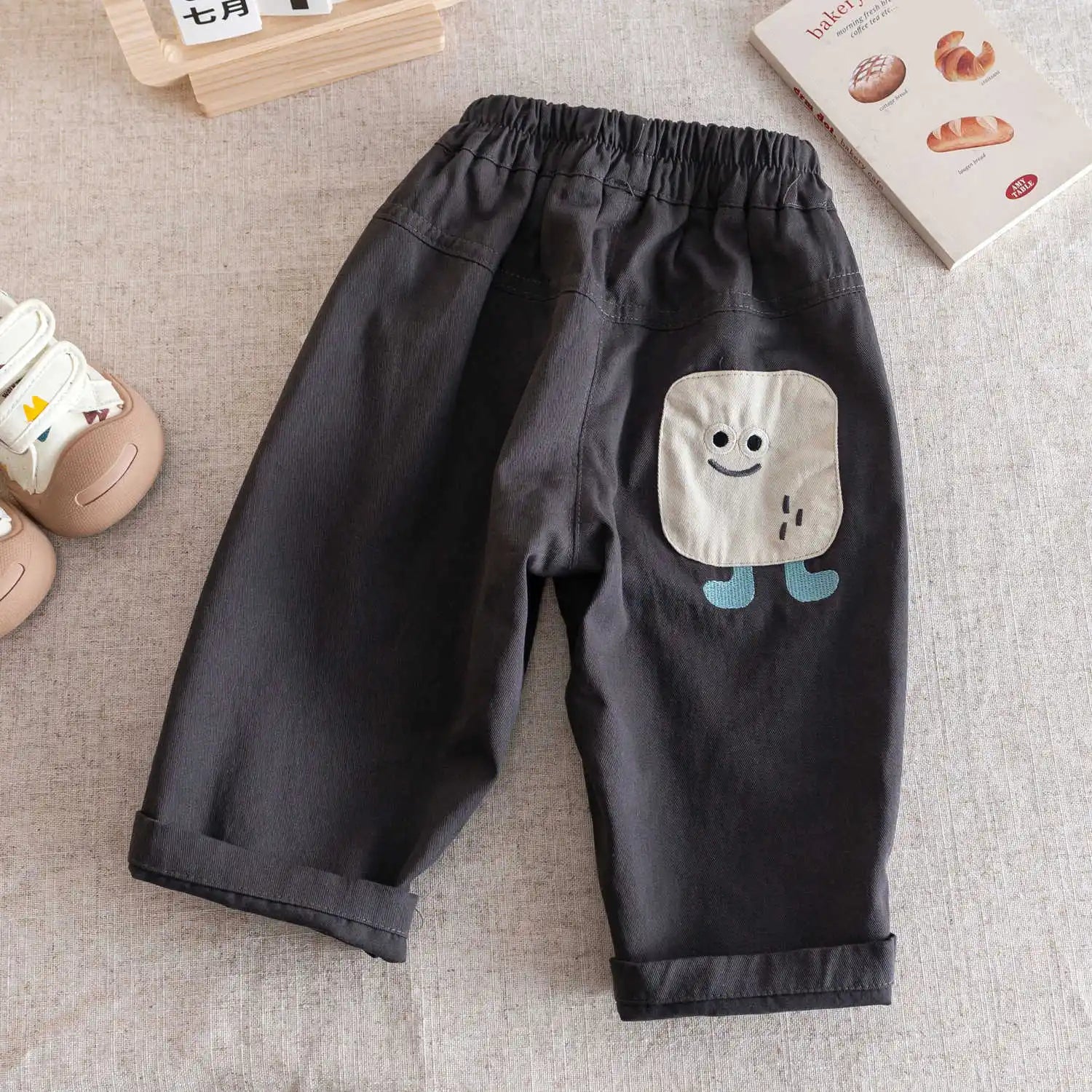 Children's Trousers Fall 2025 New Boys' Cartoon Embroidered Trousers Versatile Trousers Children's Clothing