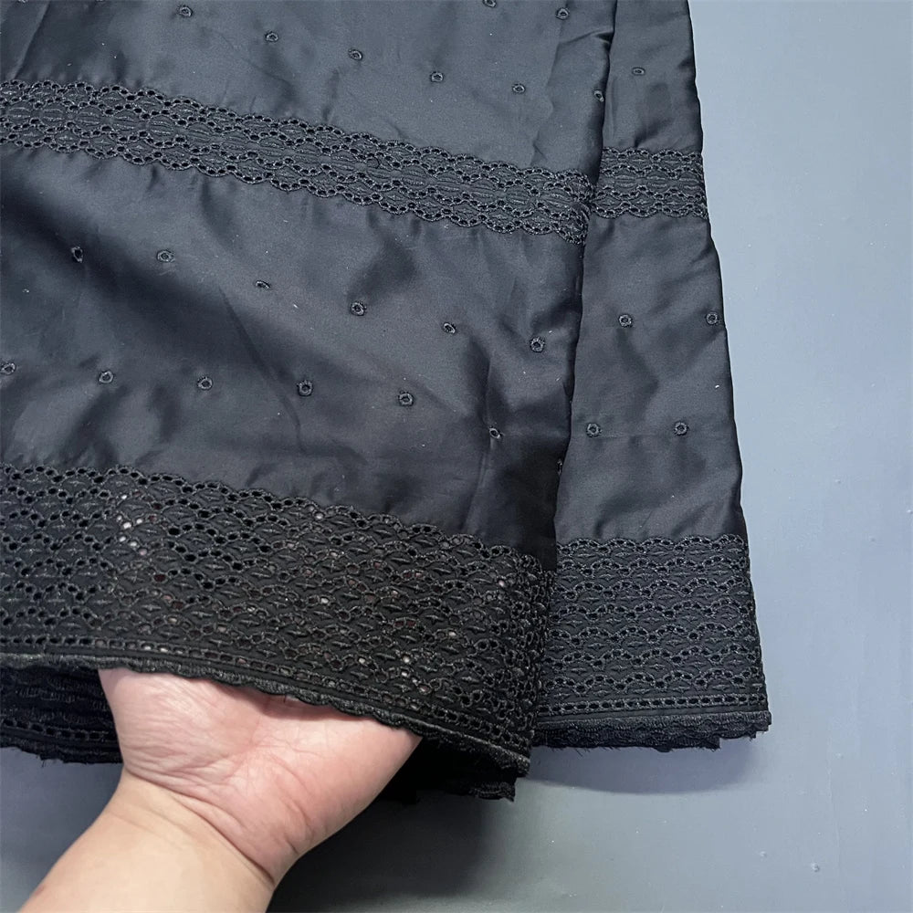 2026 High-Quality African Nigerian Tulle Lace Fabric for Dress Sewing Pure Embroidery Damask Cotton Wedding Party 5Yard hz1413