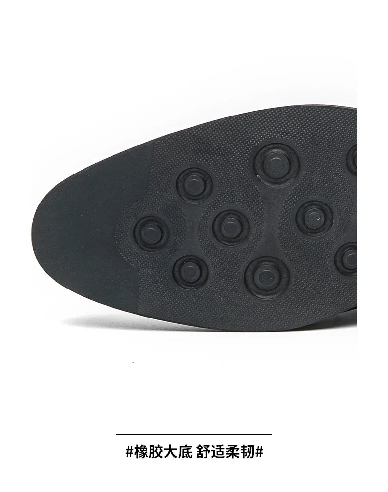 leather shoes Men's color increase thick-soled men Casual sneakers new non-slip business casual dress shoes work men's shoes