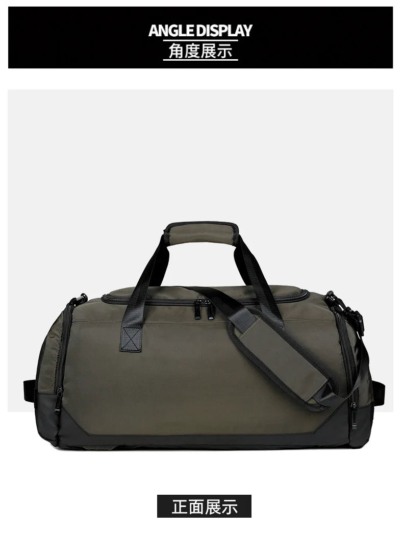 Large capacity travel bag with printed logo name boxing sports storage bag gym bag personalized pattern