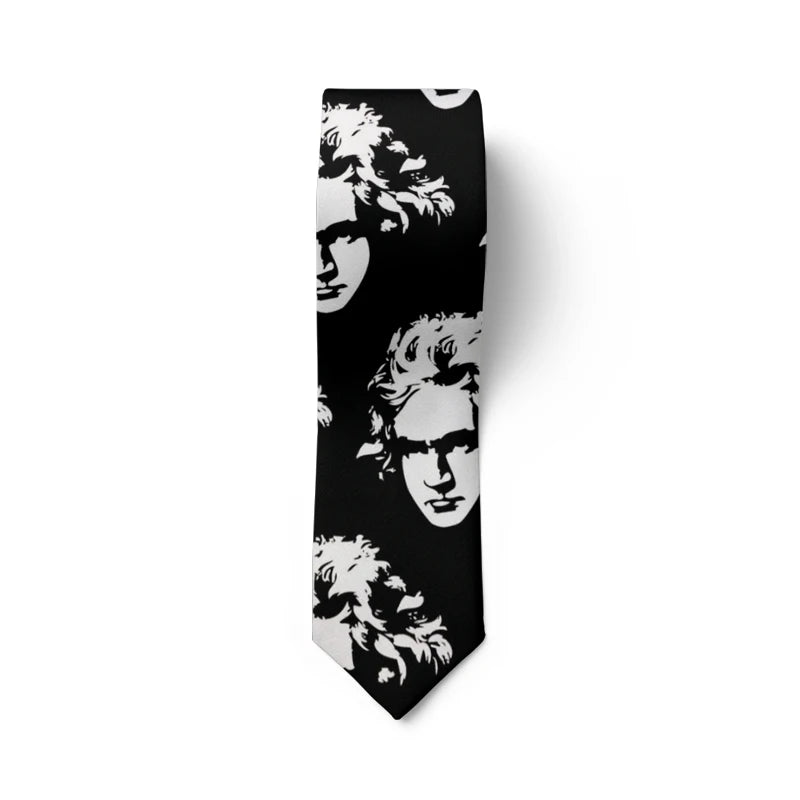 Art nouveau portrait tie classical oil painting casual slim tie 8cm men's fashion business tie party wedding accessories