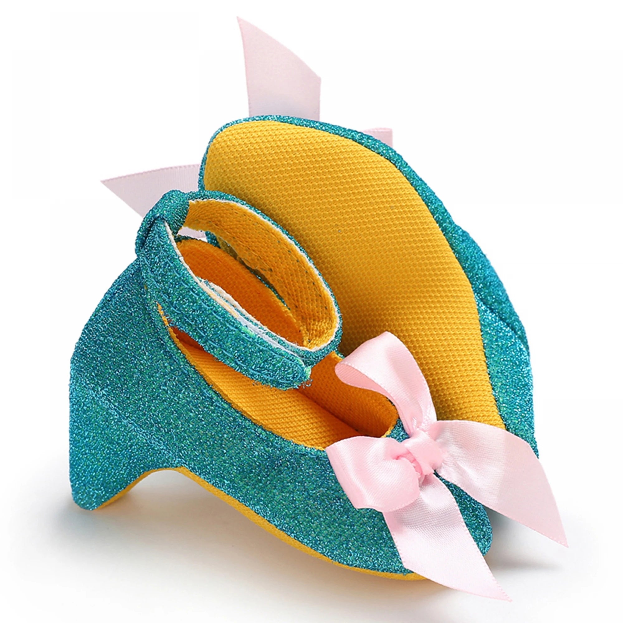 Baby Girls Princess High Heels Photography Accessories Cute Fashionable Infant Bow Decor Dress Shoes Party Photography Props