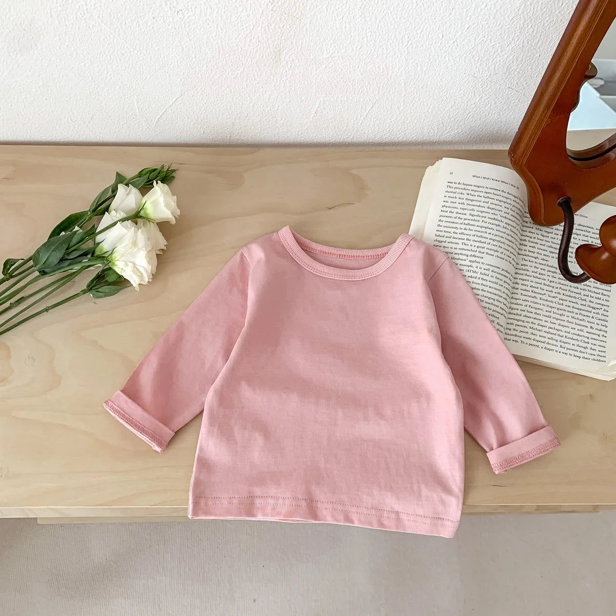 Infant Clothes Toddler Boy Cotton Long Sleeves T-shirts Spring Autumn Outfits Girl Baby Solid Bottoming Shirt Kid Striped Tees