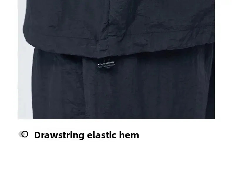 Casual Sportswear Suit for Men Solid Color Loose A Complete Set of Teenagers American Handsome Loose Versatile Two-piece Set
