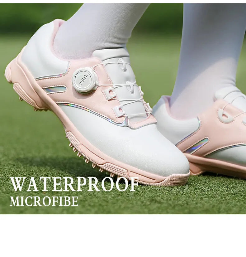 PGM Women Golf Shoes Waterproof Rotating Buckle Anti Slip Sports Shoes XZ297