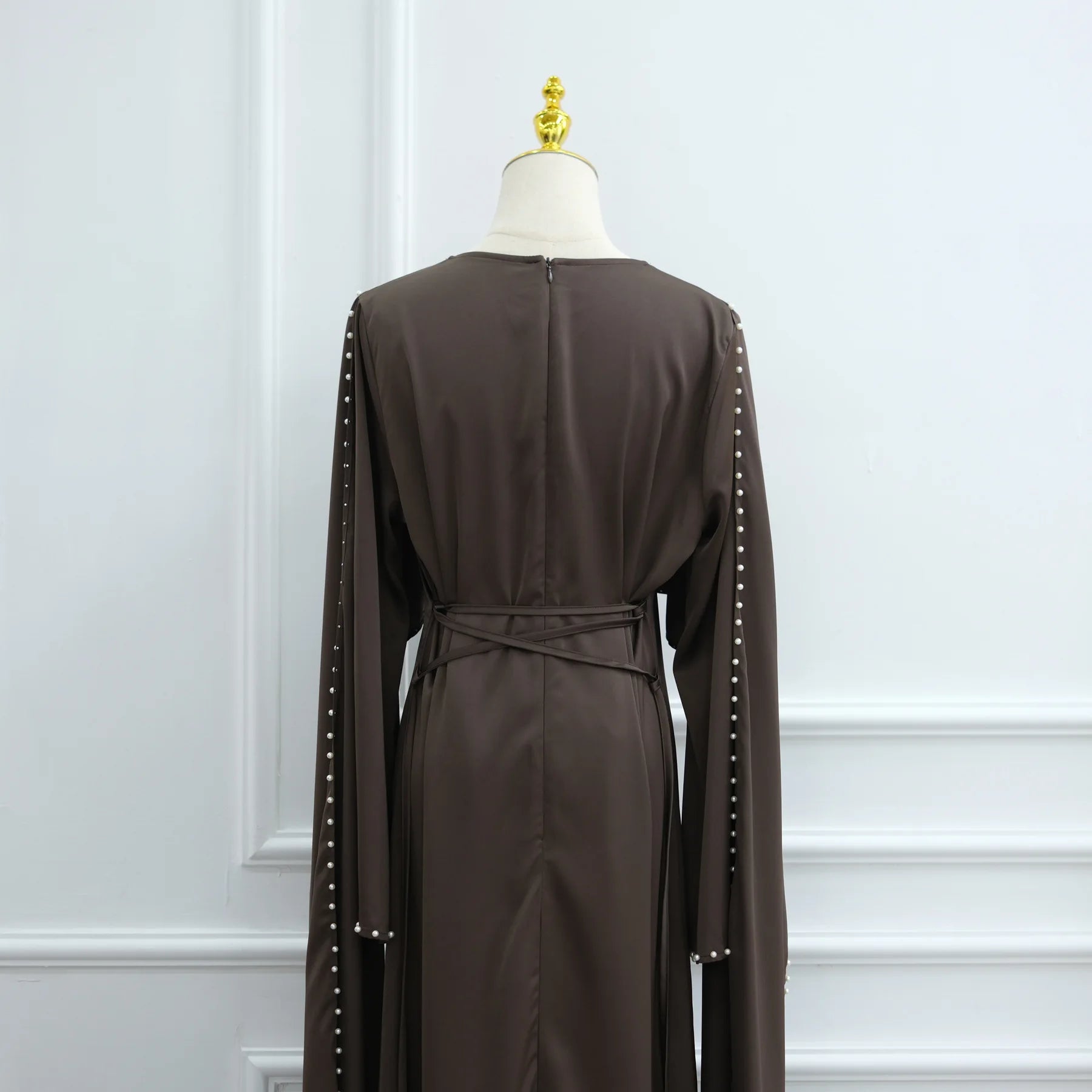 Muslim Dresses Women's Traditional Dresses And Abayas Eid Dubai Evening Dress Pearl Beaded Luxurious Robe Islamic Clothing