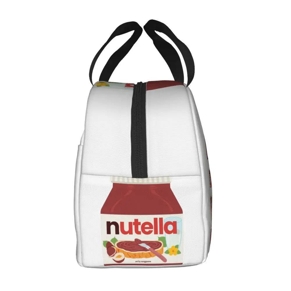 Custom Italy Nutellas Thermal Insulated Lunch Bag Women Portable Lunch Container for Outdoor Picnic Storage Food Box