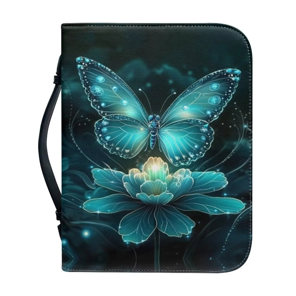 Bible Cover,Bible bag comes with a portable handle, Waterproof PU Leather Zipper Book Cover Bible Bag Bible Carrying Case M-2XL