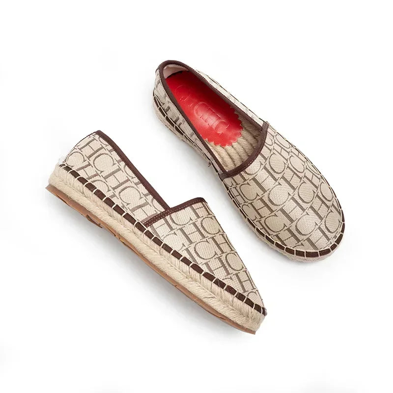 CH Women's Fisherman Shoes 2026 Premium Sense Letter Print High Quality Casual Shoes Fashion Outdoor  Luxury Flat Women's Shoes