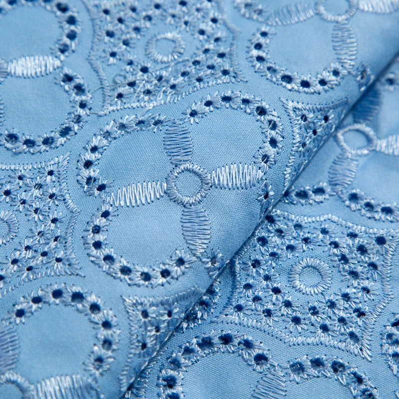 Smooth African Cotton Lace Fabric 5 Yards 2025 Swiss Voile High Quality Nigerian Cotton Lace Fabric For Sew Diy Men Cloth F3808