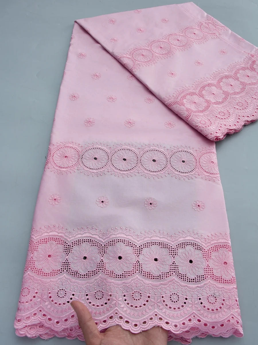 Kalume Fashion Nigerian Cotton Dry Lace Fabric 2026 High Quality Swiss Voile Stones Embroidery Lace Fabric For men Prom Party