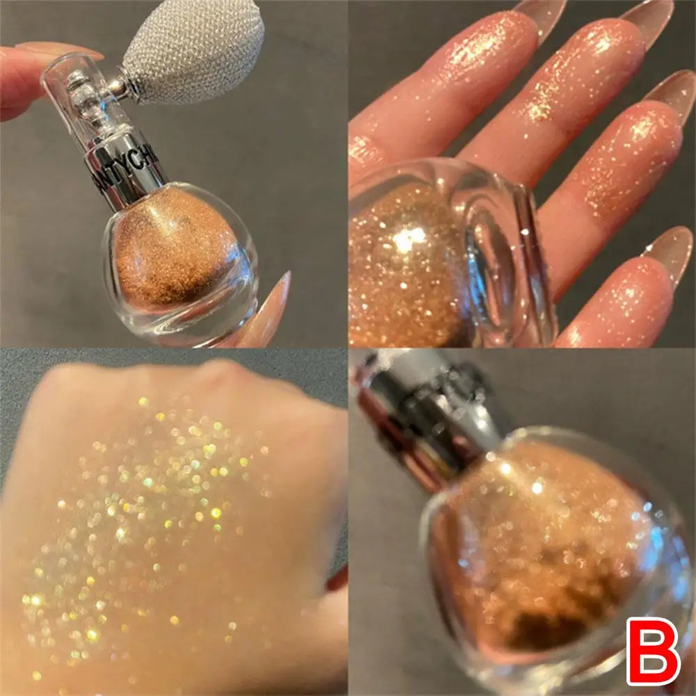 1PC Brightening Glitter Powder Spray For Arms Legs Back Hair Face Highlight Sparkle Powder Makeup Fairy Powder Women Cosmetics