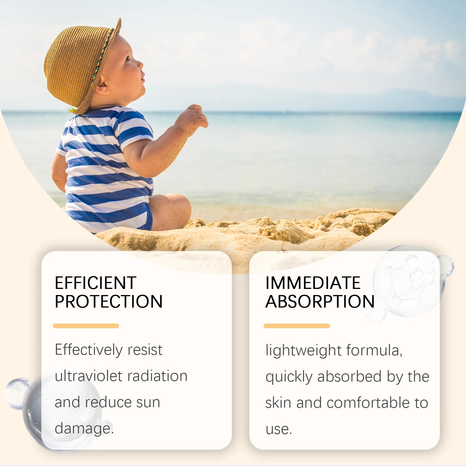 Kids Sunscreen Body Lotion Spf 50 Lightweight Non-greasy Refreshing Face Hydrating Brighten Broad Spectrum Moisturizing Sunblock