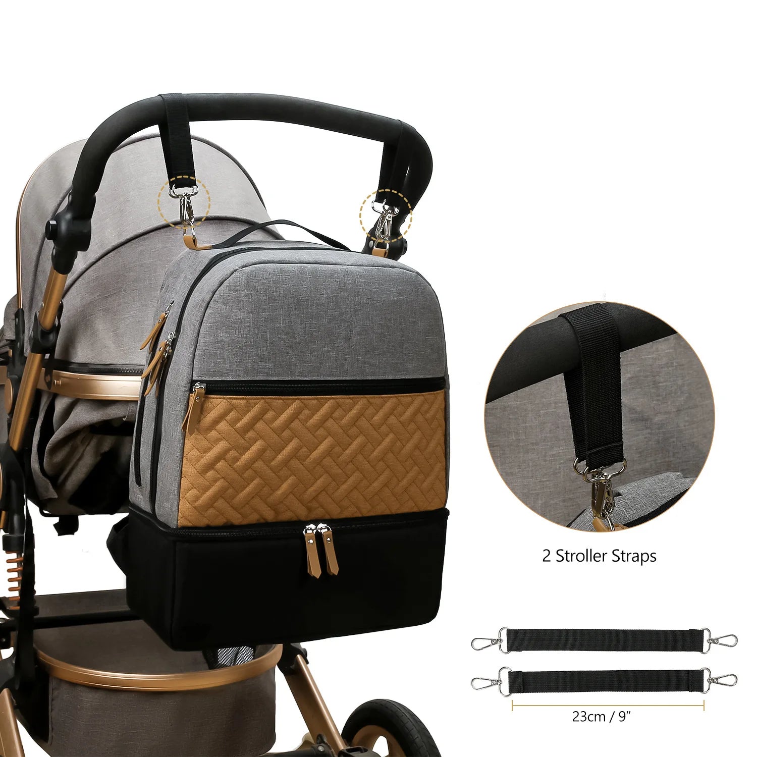 New Baby Diaper Bag Backpack Multifunctional Waterproof Maternity Nappy Bags Mommy Travel Backpack Stroller Bag Baby Nappy Cares