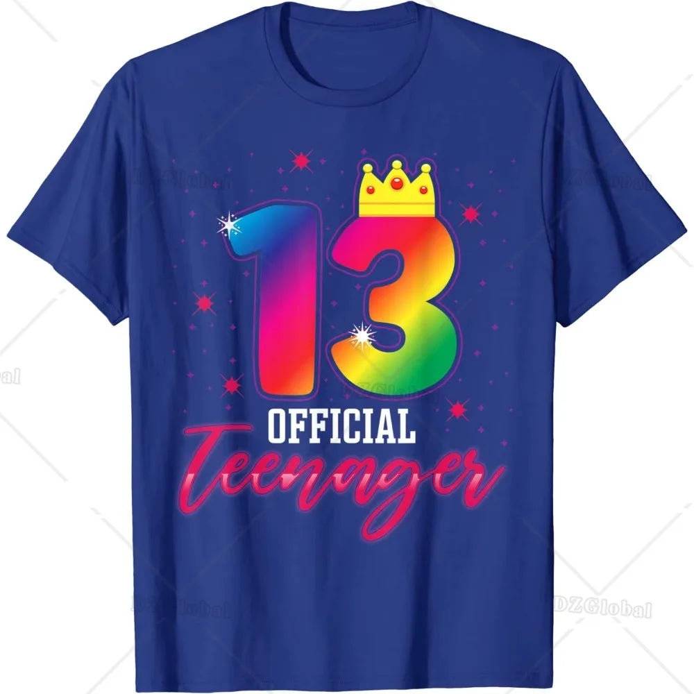 Official Teenager 13th Birthday 13 Years Old Bday Boys Girls T-Shirt