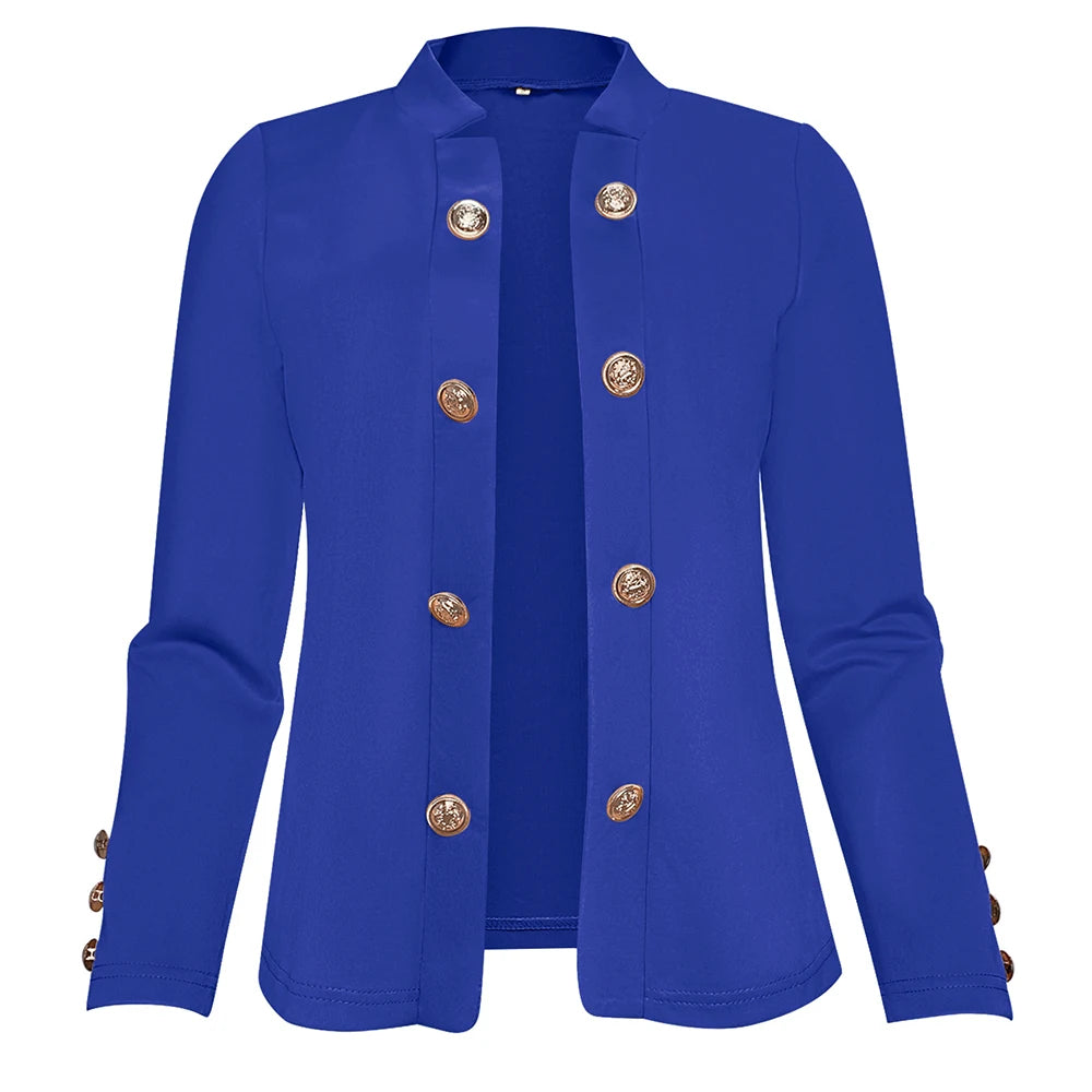 Women's Blazers Long Sleeve Suit Tops Fashion Slim Button Casual Office Coat Female Double Button Jackets For Women Tops