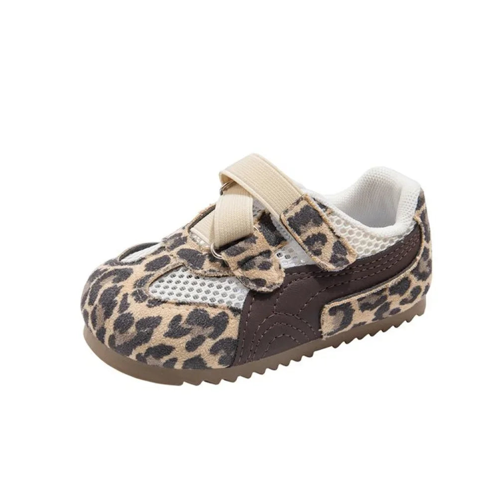 Kid's Sneakers Summer Sport Shoes For Children Mesh Breathable Leopard Boy's Girl's Running Footwear Anti-slippery Ergonomics