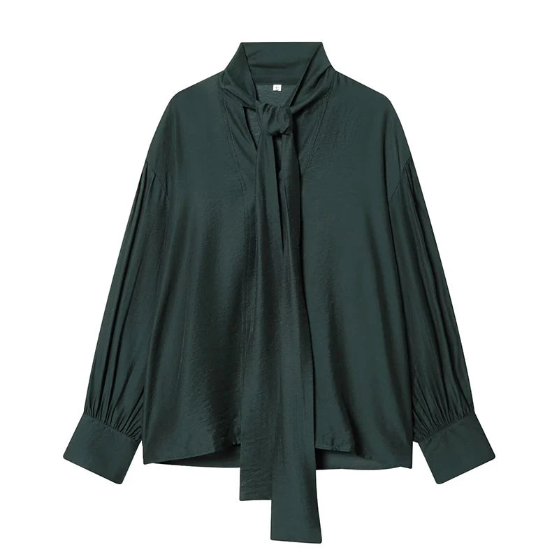 Women's Shirts Spring 2026 New Fashion Bow Decoration Loose Shirts Women Casual Shirts Female Blouses Chic Tops