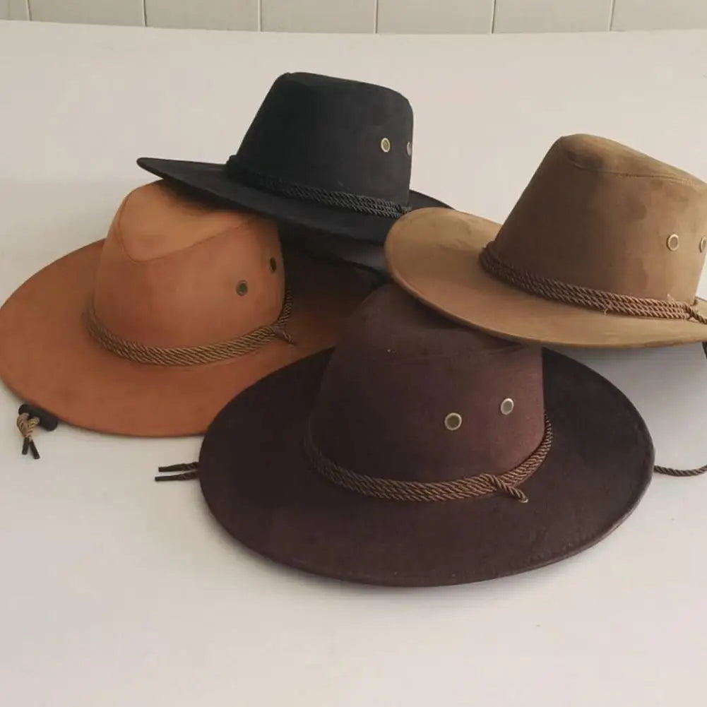 Color Men Western Cowboy Hat Big-edge Gentleman Cowgirl Jazz Gifts West Cowboy Hat For Men Color Mongolian Caps Costumes