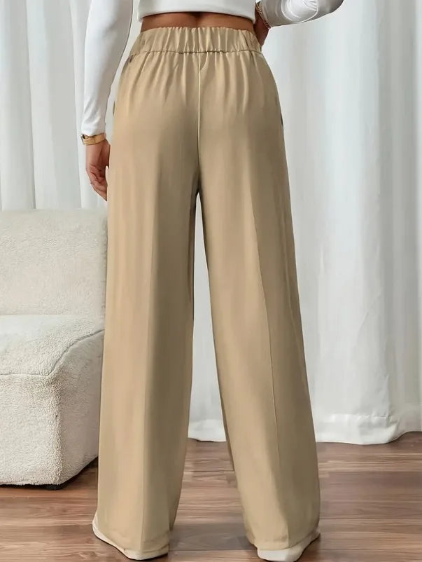 Women's Trousers Casual High-waisted Trousers Loose Temperament Versatile Office Female Straight Long Pants 2025