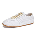German Training Shoes Women 2026 New Genuine Leather Women Sneakers Flat Lace-up Retro Large Size Forrest Gump Shoes Women